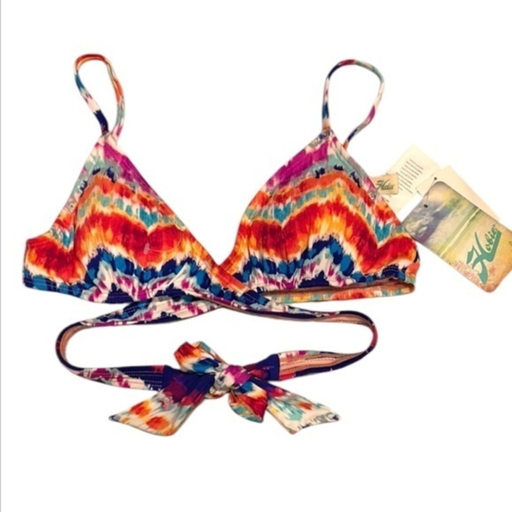 Hobie tie dye swim bikini top size small